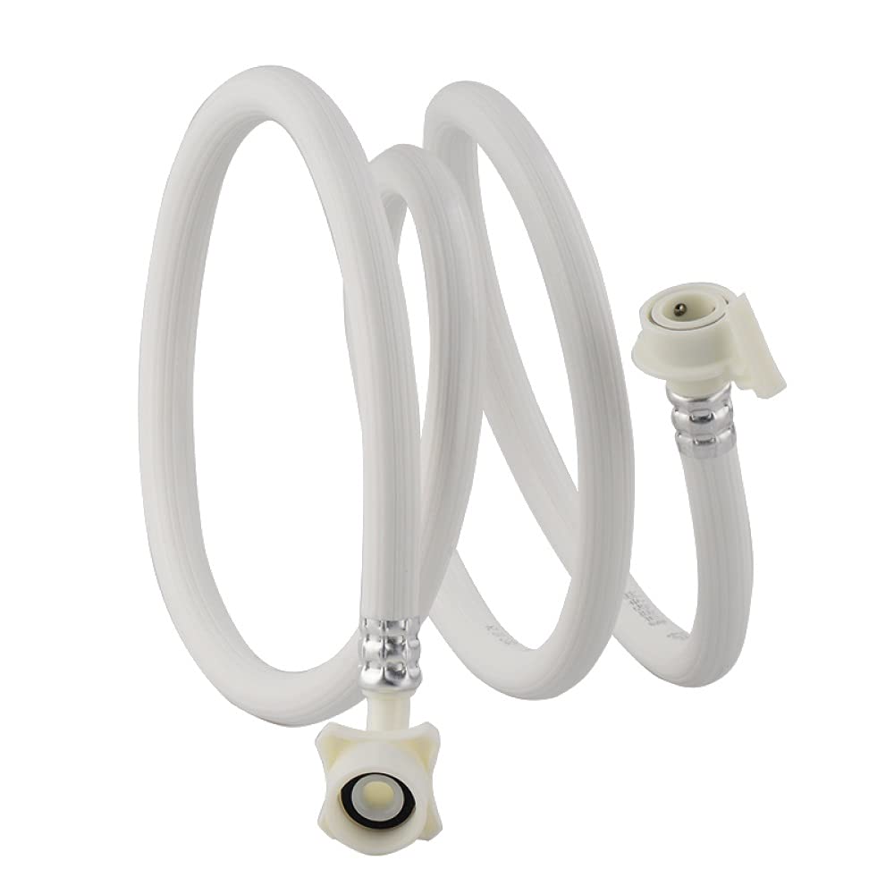 Lavadora Tubería de tubo de manguera de entrada de agua flexible, hosco de la entrada de la entrada de la entrada de agua fría 1/2 "recta y 3/4" Conexión de rosca 90 grados Bend, 0.5-15m Opcional