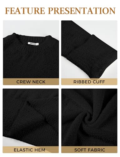 Image of Buauty Womens Oversized Long Sleeve Crewneck Fall Sweaters Chunky Fuzzy Knit Pullover Clothes 2025 Trendy Outfits