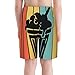 Ncpkcb Vintage Style Milkshake Silhouette Teens Beach Shorts Running Workout Sports Shorts Summer Casual Shorts for Boys, Small, Fashion