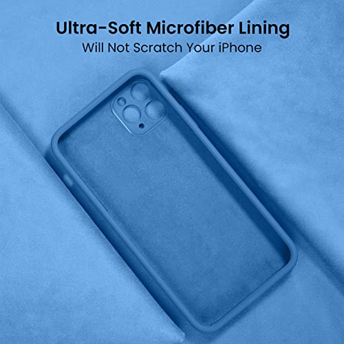 Image of FireNova Designed for iPhone 14 Pro Max Case, Silicone Upgraded [Camera Protection] Case, Soft Anti-Scratch Microfiber Lining Inside, 6.7 inch, Blue