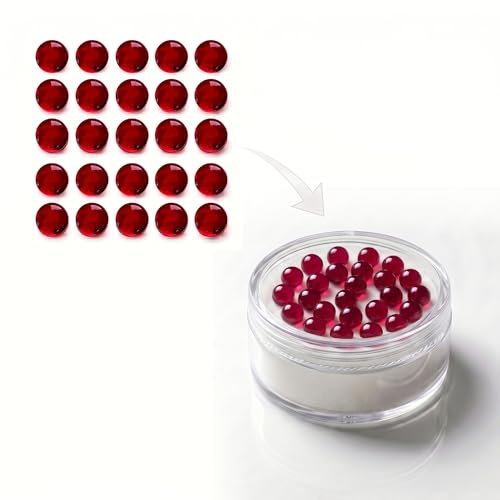 Dipwand Ruby Pearls 3mm OD Size- 25 Pack - Ruby Pearl Accessories for Dipwand Begleri Beads