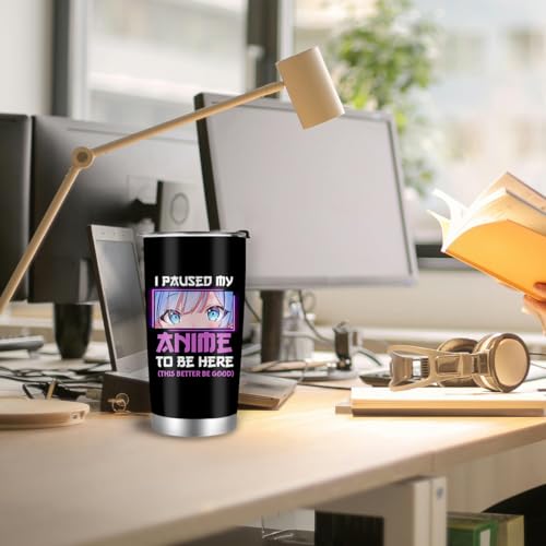 Image of Anime Lover Stainless Steel Tumbler 20oz - Gifts for Girls, Women, Japanese Merch, Birthday Kawaii Present for Anime Fans