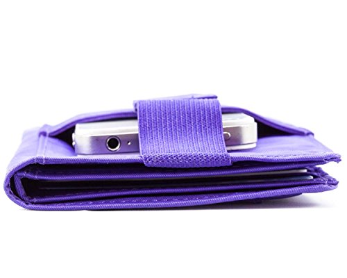 Big Skinny Women's Plus Size Myphone Bi-Fold Slim Wallet, Holds Up To 20 Cards, Purple #TOP3
