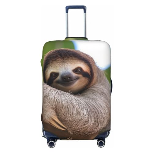 Travel Luggage Cover for Suitcase Tsa Approved, Washable Elastic Suitcase Protector, A Sloth on a Tree Branch Suitcase Cover Anti-scratch Baggage Cover Fits 22-24 Inch Luggage Sleeve X-Large