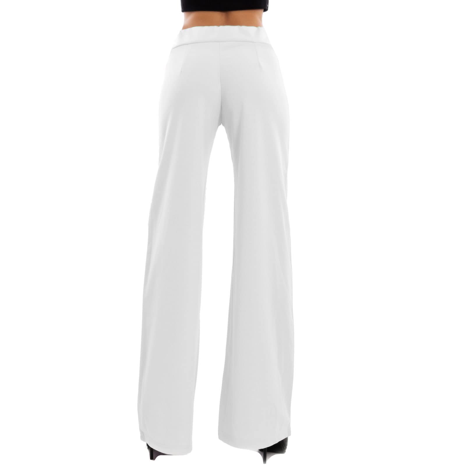 Toocool Pantalon Femme Chic et Élégant, Pantalon Palazzo pour Femmes à Taille Elastique Fluide Classique pour Femmes VI-9292