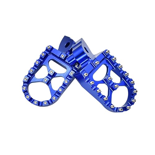 Motorrad Fußstütze Motorrad Fußrasten Stützen Fußstütze Fußrasten Pedale Für Yam&aha YZ 65 85 125 250 250F 450F 125X 250X 250FX 450FX WR250F WR450F(Blue)