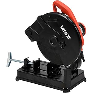 YATO Sierra circular profesional de metal, 2450 W, arranque suave, 0-45°, 4000 rpm, sierra tronzadora de metal