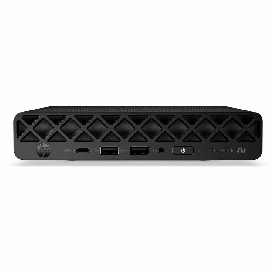 Image of HP EliteDesk 8 G2i Desktop Computer - Intel Core Ultra 5 Series 3 335 - vPro Technology - 16 GB - PCI Express NVMe SSD - Mini PC - Jack Black - Intel Chip - Windows 11 Pro - DDR5 SDRAM - English Keybo
