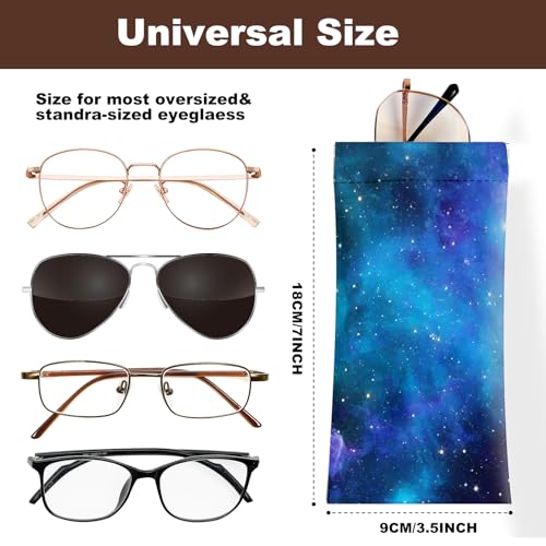 Image of Anikathy 2Pcs Sunglass Eyeglass Glasses Case Soft PU Leather with Cleaning Cloth Cute Glasses Pouch Bag for Men Women Girs