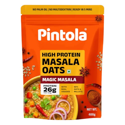 Pintola Store Pintola High Protein Masala Oats 400g, Magic Masala 26 g - Image 2