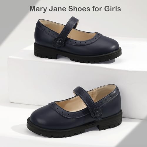 Hehainom Girls Mary Jane School Uniform Blue Dress Shoes Size 8 by Hehainom - Used condition - Image 6