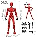 Dumwick Titan13 Action Figure, Lucky Robot 13 Action Figure,3D Printed Multi-Jointed Movable Action Figures,Dummy Robot 13 Figure Creative Gifts for Kids Adults(Red)