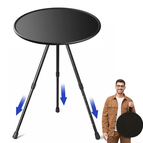 Generisch Table de Camping Pliable Ultra-Légère en aluminio – Hauteur Réglable Avec Sac de Transport