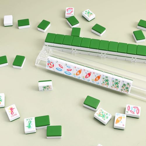 Set de Mahjong Americano con 160 Fichas y Accesorios miniatura 7