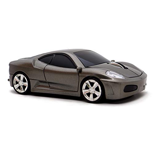 Image of Wireless Mouse Sports Car Mouse USB Computer Mice Optical 2.4GHz with Headlight 1600DPI for PC Laptop MAC (Gray)