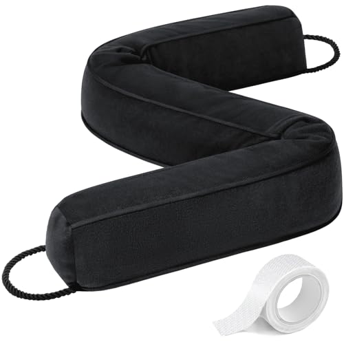 Comfyanno 38” Weighted Under Door Draft Stopper, Heavy Weight 2.2lb, Fits Large Door Gap up to 3”, Block Cold Air Draft from Bottom Door, Fits Front, Bedroom, Interior Door, Easy to Install, Black