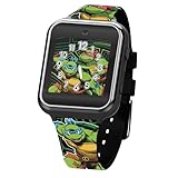 Accutime Teenage Mutant Ninja Turtles TMNT Nickelodeon Boys’ Green Educational Learning Touchscreen Smart Watch Toy - Raphael Leonardo Michelangelo Donatello (Model: TMR4150AZ)