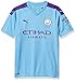 PUMA Men's Standard Manchester City MCFC Shirt Replica with Sponsor Logo, Hombre Team Light Blue-Tillandsia Purple, M