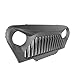 Hooke Road Wrangler TJ Grill Cover Front Vader Grille w/Mesh Inserts Compatible with Jeep Wrangler TJ LJ 1997-2006 (Angry Bird Matte Black)