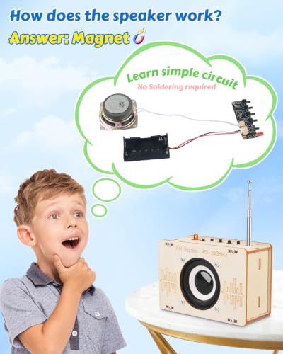 Poraxy Science Kits for Kids Age 8-12 12-14, STEM Kits 8-10, Build Your Own FM Radio Kit, Electronic DIY Experiment Engineering Building Project, Toys Gifts for Teen Boys Girls 9 11 13 15 16+ - Image 3