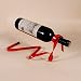 YK Magic Suspended Ribbon Wine Rack Suspension Wine Stand Novelty Iron Rack Bottle Holder Stand Bar Wedding Whiskey Stone Silk Rope (bright red)