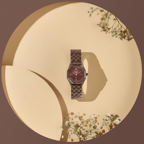 Image of Sonata Poze 8 Quartz Analog with Brown Dial IP Brown Stainless Steel Strap Watch for Women - SP80169QM01W
