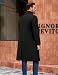 heekpek Wintermantel Herren Mantel Long Trenchcoat Doppelreiher Kerbkragen Winterjacke Business Casual Winter Warme Oberbekleidung für Alltag Outdoor(Schwarz, XL)