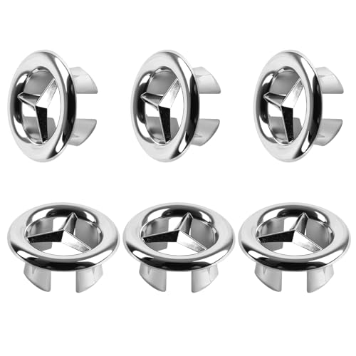 MOXYOY 6 PCS Sink Overflow Ring Sink Hole Replacement Overflow Hole