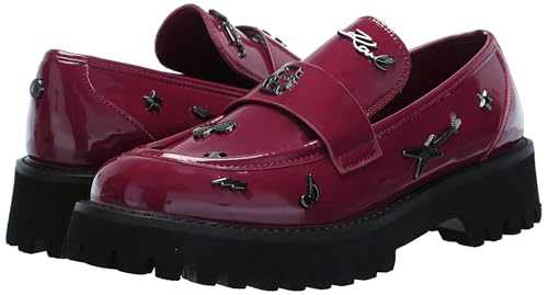Image of Karl Lagerfeld Women's Gaston Lug Sole Loafer with Pin Embellishments