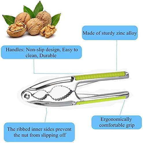 HOMAVA Nut Crackers Walnut Cracker Heavy Duty Shell Cracker Seafood Cracker Walnut Opener Tool with Non-Slip Handle | Pack 1 1