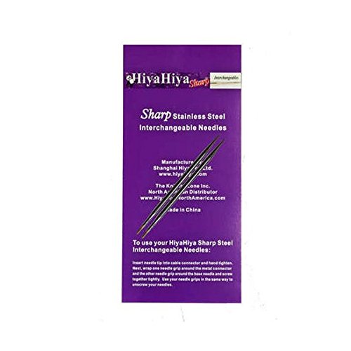 HiyaHiya Interchangeable Needle Tips 4 inch (10cm) Sharp Steel Size US 13 (9mm) HISSTINTIP4-13
