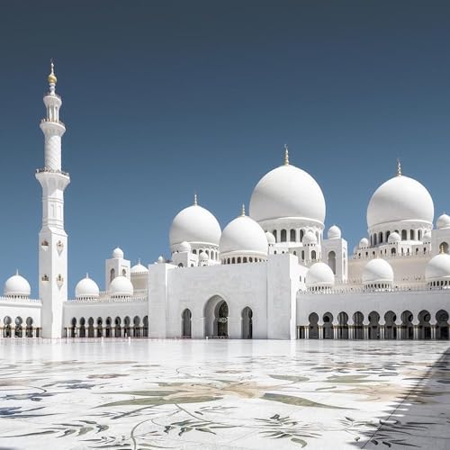 History Galore 16"x24" Poster, Sheikh Zayed Grand Mosque in Abu Dhabi - Gallery Print