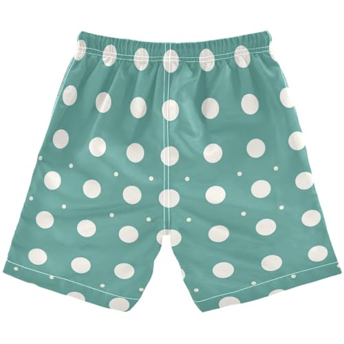 Boys Swim Trunks Infant Baby Boy Stretch Swim Shorts Quick Dry Baby Kid Beach Shorts Swimwear 12T Teal Dot Pattern2