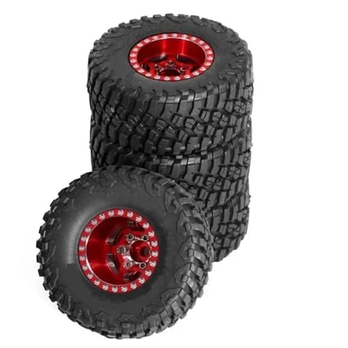 RC��������̎� For Axial For SCX24 For FMS For FCX24 Enduro24 1/18 �z�C�[�������ƃ}�b�h�^�C�� RC �N���[���[�Ԃ̃A�b�v�O���[�h�p�[�c�A�N�Z�T���[(Red)