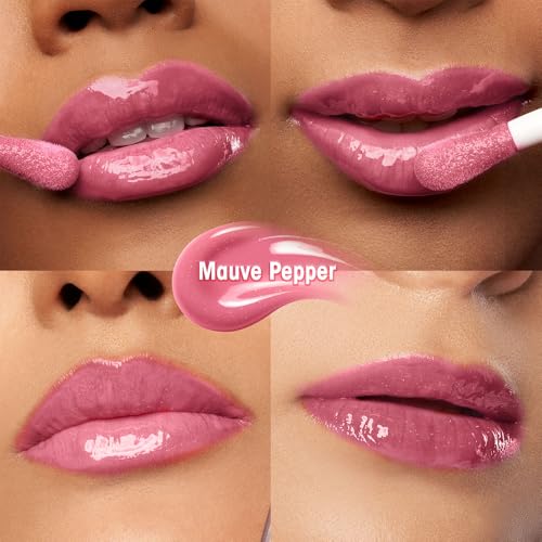 Image of RENEE Hot Sauce Plumping Lip Gloss - Mauve Pepper, Ultra Glossy Finish, Lightweight & Nourishing, for Fuller Juicy Lips, Jojoba Oil, Sweet Almond Oil & Vitamin E Infused