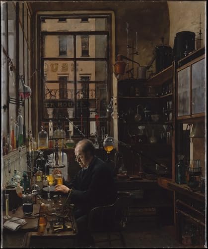 Pintura poster en lienzo del Laboratorio Henry Alexander, decoración de interiores 60x90cm