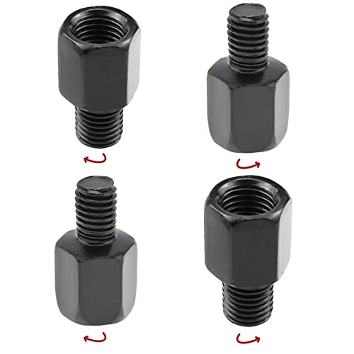 4Pcs Rearview Mirror Adapter Bolt Motorcycle Rearview Mirror Adapter Screw Motorbike Extender Screws M8 to M8 thread LH/RH to M10 thread LH/RH