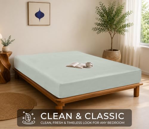 RUVANTI 100% Cotton Fitted Twin Sheets, Percale Weave – Ocean Breeze by RUVANTI - Used condition - Image 3