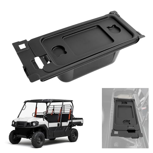 TEBEDI Underseat Storage Box Compatible with 2015-2026 Kawasaki MULE PRO-FXR FXT FX DXT DX Black Under Seat Storage Bin Textured Replacement for 99994-1463