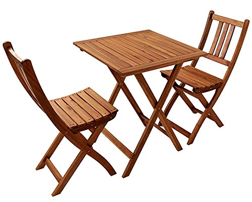 SAM Gartentisch Blossom, Balkontisch klappbar, Akazienholz massiv, Holztisch 60x60 cm, Klapptisch für Balkon, Terrasse, Wintergarten und Garten, Gartenmöbel, Pflegeleichte & wetterfeste Unikate – Bild 7