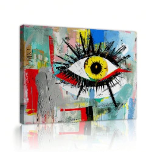 Toile graffiti pop art grands yeux pour créer un salon moderne et branché