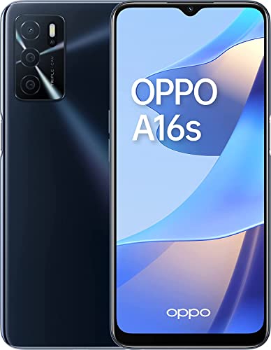 OPPO A16s - Smartphone 64GB, 4GB RAM, Dual SIM, Carga rápida 10W - Negro - Vdf Libre