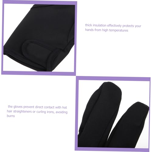 Guantes para Estilizado de Cabello con Diseño de Correa de Tres Dedos para Uso Seguro con Rizadores y Planchas, para Salones y Uso Doméstico, Alta Temperatura miniatura 7