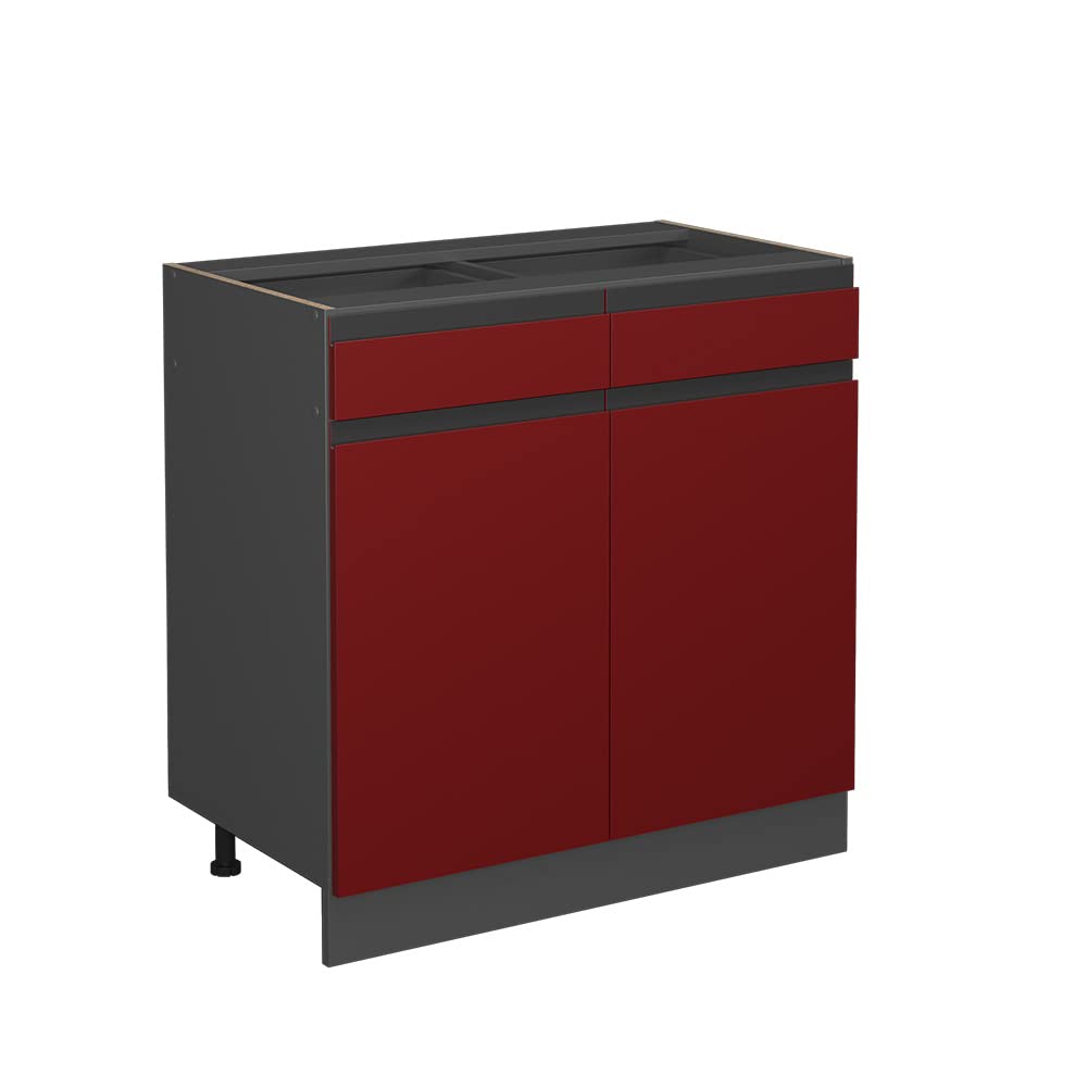Vicco Kitchen base cabinet Raul, Red, 80 cm — image 1