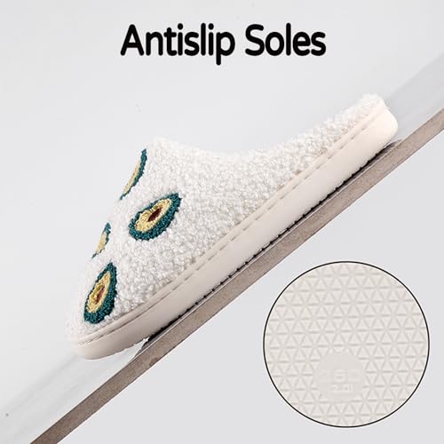 Image of Cherry Slippers for Women Men Fruit Shoes Cute Memory Foam Soft Winter Warm Indoor Outdoor Slippers
