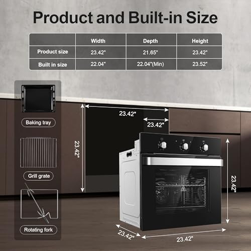 Zomagas BH-6A29G1M Wall Ovens 24 Inch Electric,Built-In Single Wall Ovens thumb #5