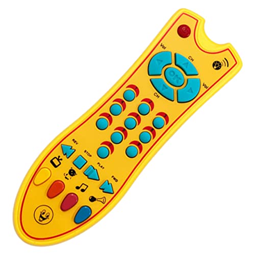 Totority ベビーリモコン キッズリモート 男の子のおもちゃ 赤ちゃんのおもちゃのリモコン 最高のおもちゃ リモコンボタンの学習 赤ちゃん向けのスマホおもちゃ プラスチック Yellow