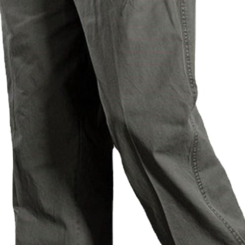 Men's Loose Fit Casual Elastic Waist Pants Straight Leg Lightweight Solid Trousers Basic Stretch Hiking Pants4