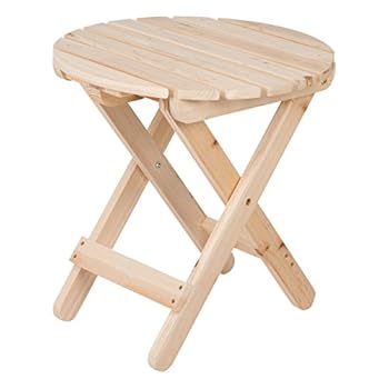 Alternative view of Shine Company 4108N Adirondack Round Folding Side Table – Natural