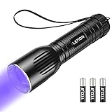 [2 in 1 UV- und Weißlicht mit 4 Modi]: Inklusive 3 Weißlicht (hohe Helligkeit, mittlere Helligkeit, Stroboskop) und 1 UV-Taschenlampe. Drücken Sie den Heckschalter leicht, um die Gangposition einzustellen, drücken Sie kräftig, um das Licht ein- / auszuschalten.